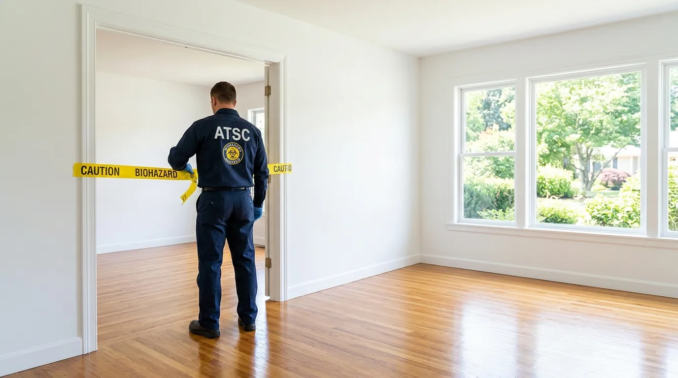 Certified biohazard cleanup crew performing Decomposition Cleanup in Bloomingdale